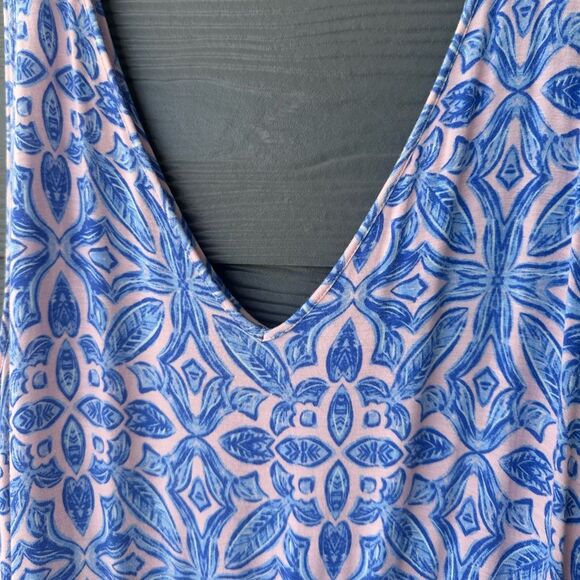 Caribbean Joe Pastel Jumpsuit Wide Leg Stretch Size XL - Picture 3 of 5